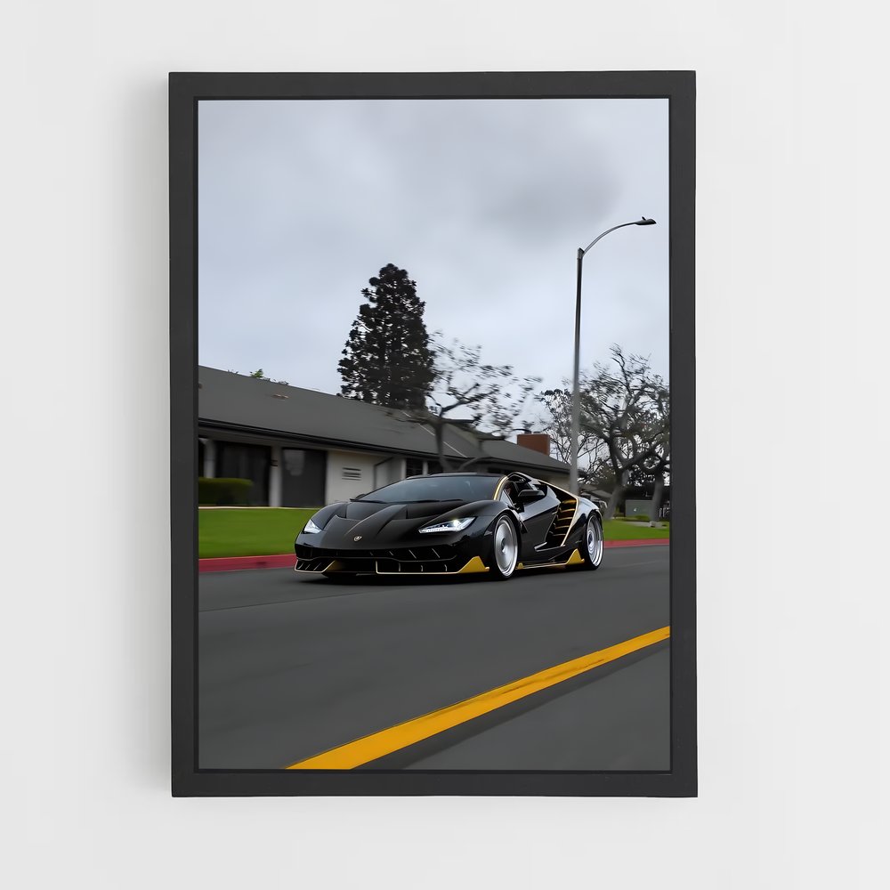 Poster Route du Centenaire – affiche Lamborghini (vue 2)